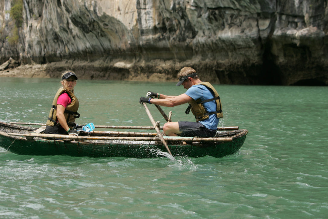 Sarah Reinertsen in Vietnam as part of the Amazing Race Season 10 competition