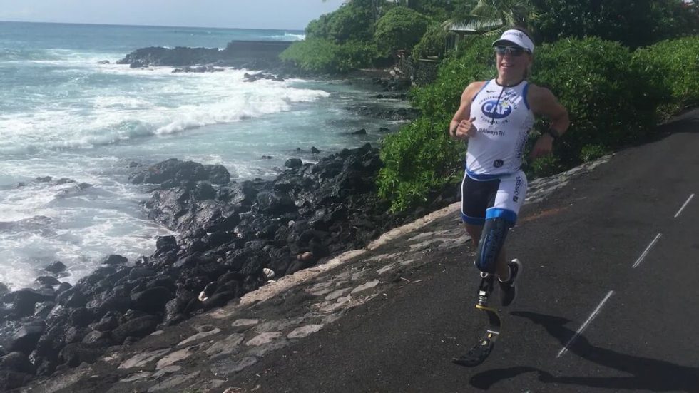 Sarah in training run in Kona Hawaii 2018